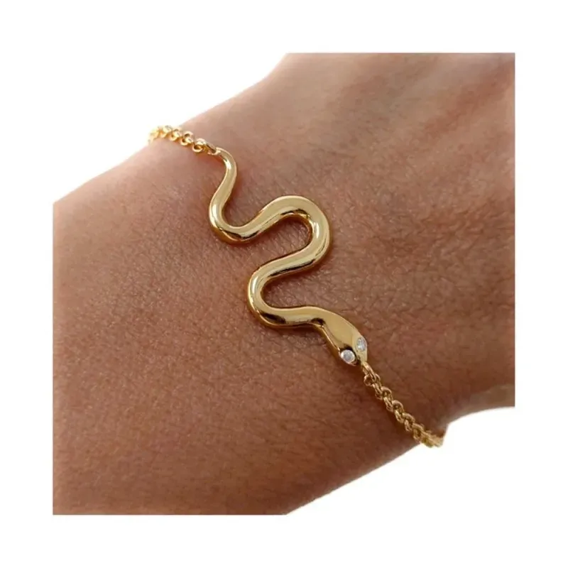 Pulsera Plata Ley 925m chapada oro de 15.5 cm. cadena rolo 2 mm. serp