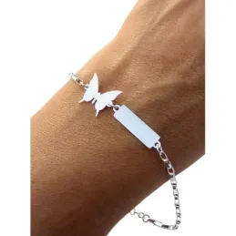 Esclava Pulsera Plata Ley 925m 17 cm. forzada alargada chapa 15 x 5 m