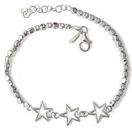 Pulsera en Plata de Ley 925m con 17 cm. cuadrados lisos de 2.5 mm. es