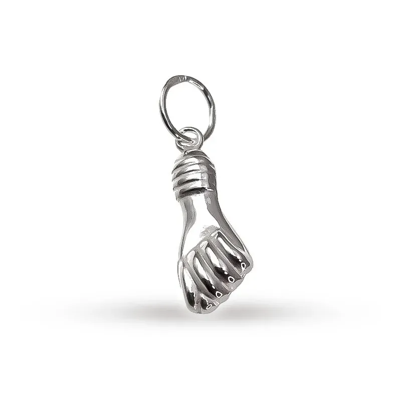 Colgante plata Ley manita troquel 20mm. [AB1219]