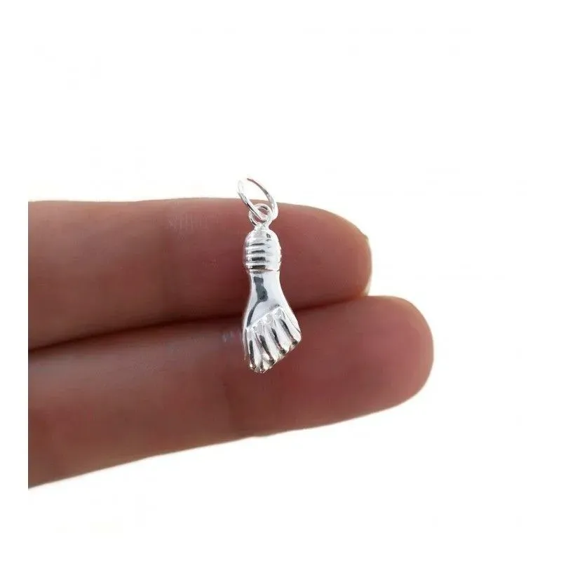 Colgante plata Ley manita troquel 20mm. [AB1219]