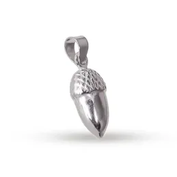 Colgante plata ley 925m 15mm. bellota pequeña troquel [AA7559]