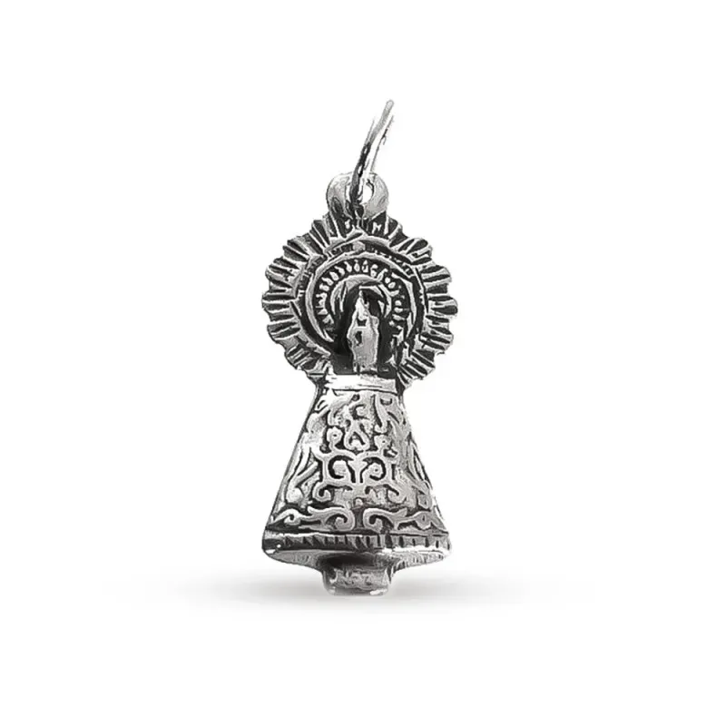 Colgante plata ley 925m 25mm. Virgen Pilar pequeño [AA8213]