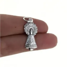 Colgante plata ley 925m 25mm. Virgen Pilar pequeño [AA8213]