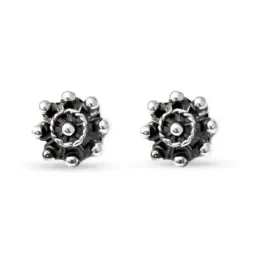 Pendientes plata Ley 925m charro oxidado 10mm. [AB1181]