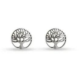 Pendientes plata Ley 925m árbol vida [AB1372]