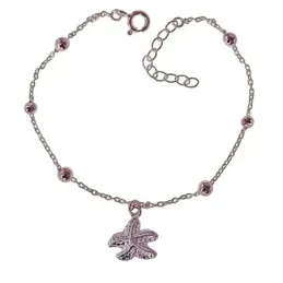 Pulsera Plata Ley 925m de 18 cm. cadena forzada 1.5 mm. bolas 4 mm. e