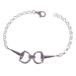 Pulsera Plata de Ley 925m con 19.5 cm. cadena rolo detalle estribo 5