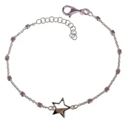 Pulsera en Plata de Ley 925m con 17.5 cm. cadena combinada cuadrado 2