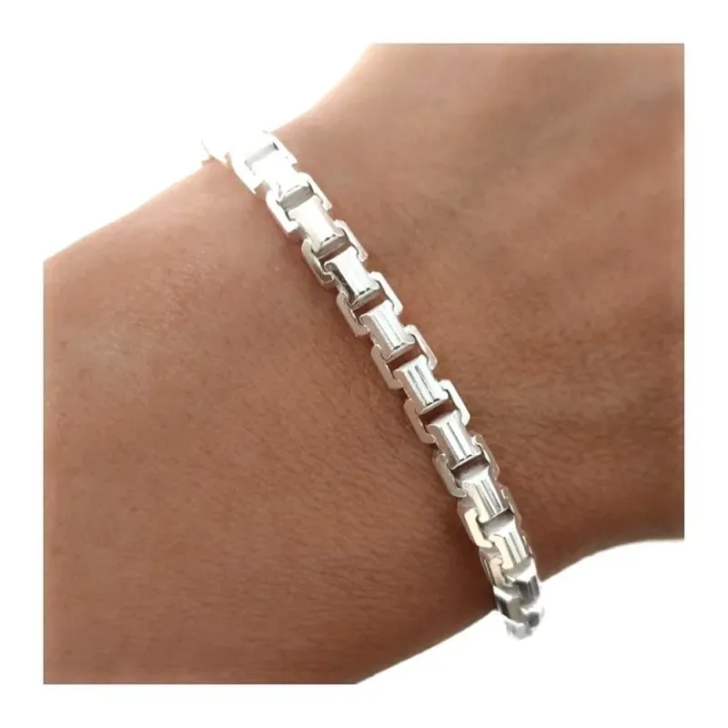 Pulsera en Plata de Ley para hombre con 22 mm. cadena veneciana maciz