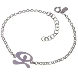 Pulsera Indalo Plata Ley 925m de 17 cm. cadena rolo de 2.5 mm. tamaño