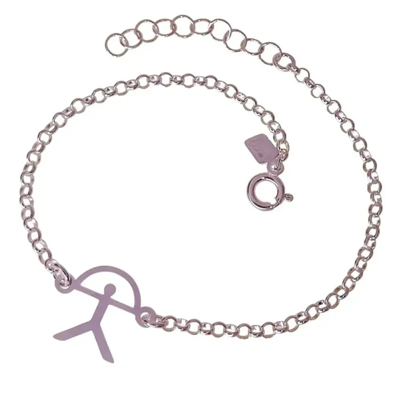 Pulsera con Indalo en Plata de Ley 925m 17 cm. cadena rolo de 2 mm. t
