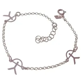 Pulsera Indalo en Plata de Ley 925m con 17 cm. cadena rolo de 2 mm. a