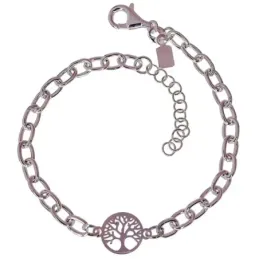 Árbol de la Vida Pulsera en Plata Ley 925m de 17 cm. eslabones 4 mm.