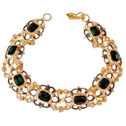 Pulsera Isabelina en Plata de Ley 925m chapada oro de 19 cm. con pied