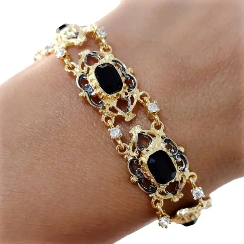 Pulsera Isabelina en Plata de Ley 925m chapada oro de 19 cm. con pied