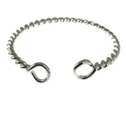 Pulsera Rígida Brazalete en Plata de Ley 925m con 60 mm. hombre hilo