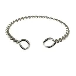 Brazalete Pulsera Rígida en Plata de Ley 925m con 65 mm. hombre hilo