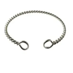 Brazalete Pulsera Rígida en Plata de Ley 925m con 60 mm. hombre hilo
