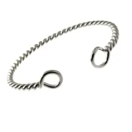 Pulsera Rígida Brazalete en Plata Ley 925m de 55 mm. tonisa de 3 mm.