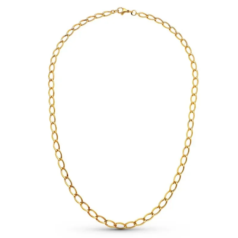 Cadena oro 18k rombo hueca 50 cm. 5 mm. 13.50 grs. [9556]