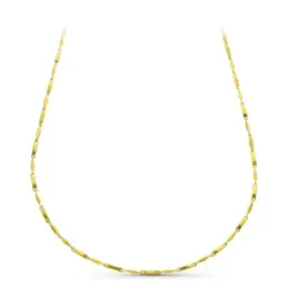 Cadena oro 18k tramos hueca 60 cm. 2,5 mm. 11.60 gr [9437]