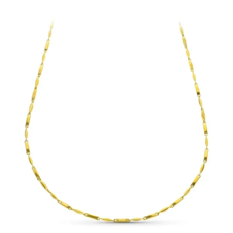 Cadena oro 18k tramos hueca 60 cm. 2,5 mm. 11.60 gr [9437]