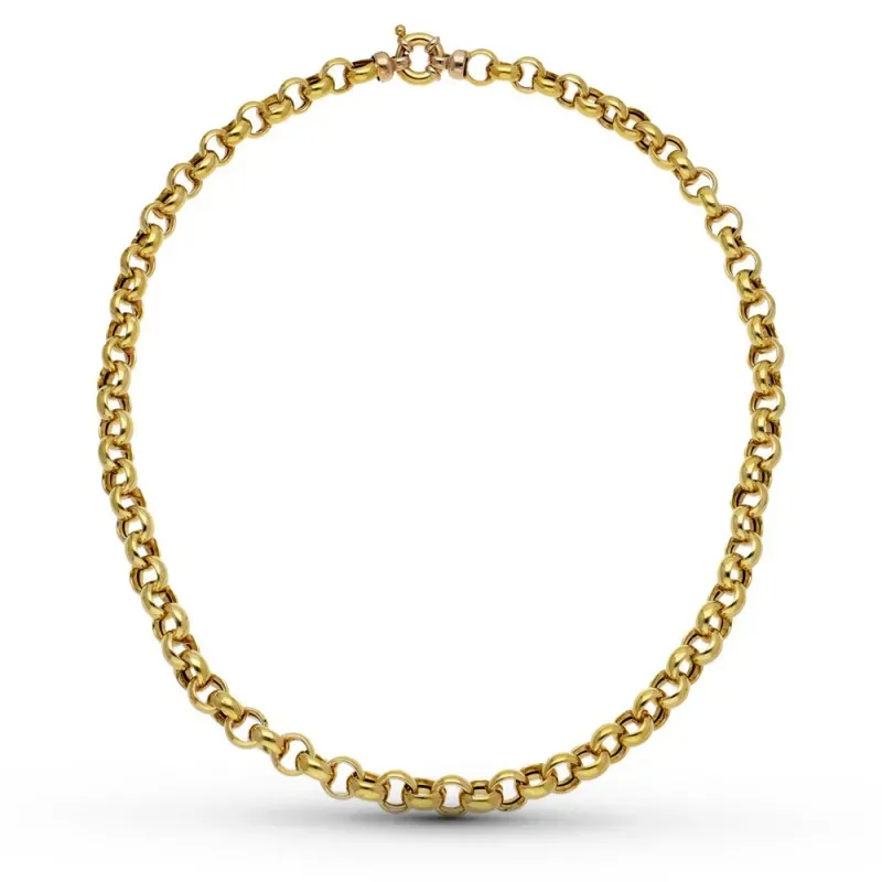 Cadena oro 18k rolo hueca 45 cm 8 mm. 39.35 grs. [9677]