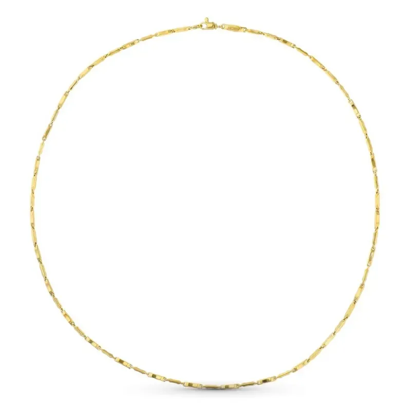 Cadena oro 18k tramos hueca 60 cm 2,5 mm. 11.25 gr [9438]