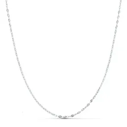Cadena oro blanco 18k maciza 45 cm. 1 mm. 1.15 grs. [9539]