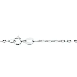Cadena oro blanco 18k maciza 45 cm. 1 mm. 1.15 grs. [9539]