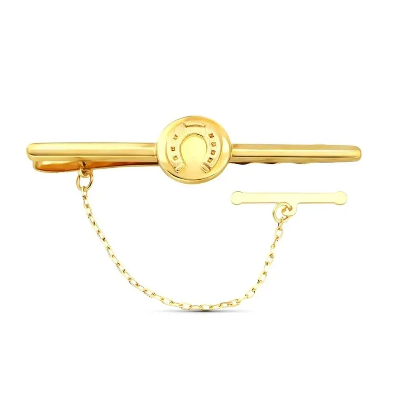 Pisacorbata en Oro de 18k con detalle central herradura