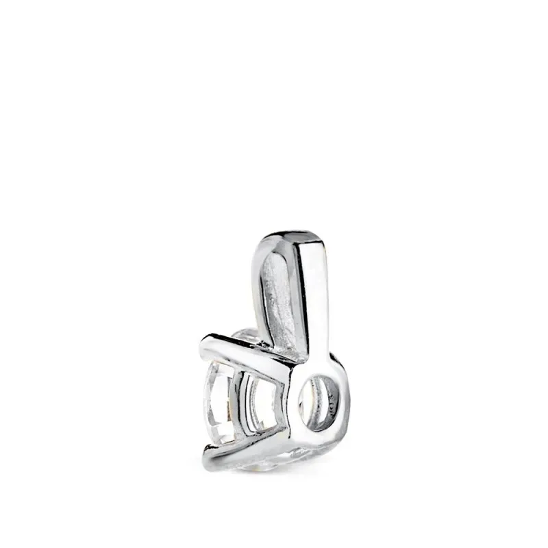Colgante en Oro Blanco de 18k con diamante brillante de laboratorio d