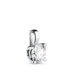 Colgante en Oro Blanco de 18k con diamante brillante de laboratorio d