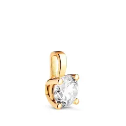 Colgante en Oro de 18k con diamante brillante de laboratorio de 5 mm.