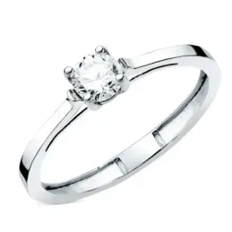 Solitario en Oro de 18k con diamante central de laboratorio 0.3ct. di
