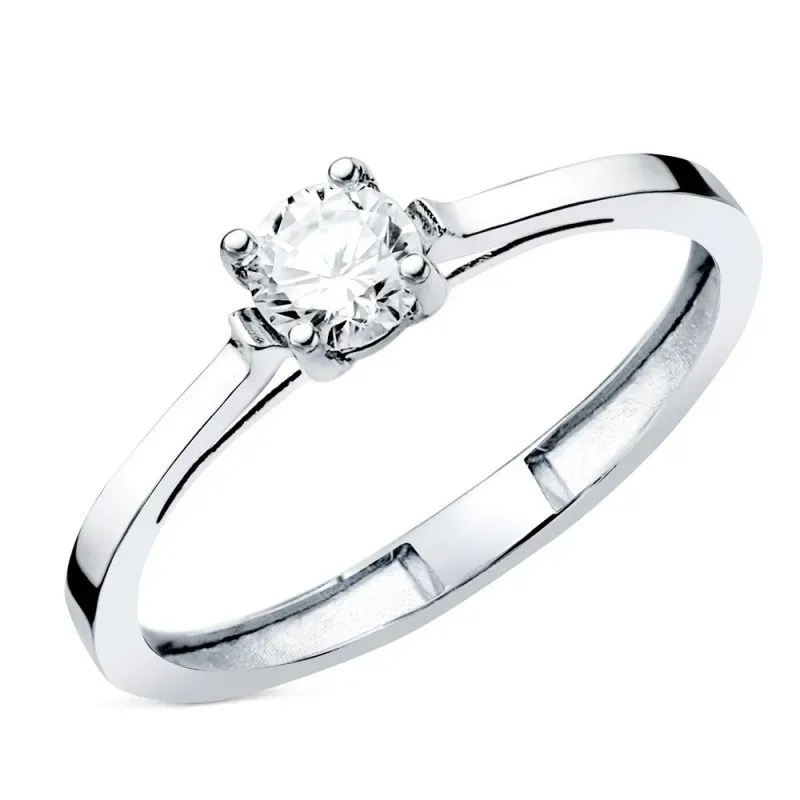 Solitario en Oro de 18k con diamante central de laboratorio 0.3ct. di