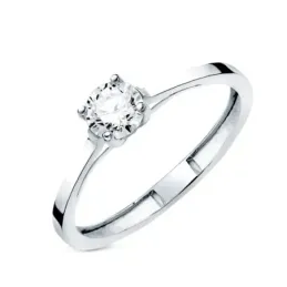 Solitario en Oro de 18k con diamante central de laboratorio 0.5ct. di