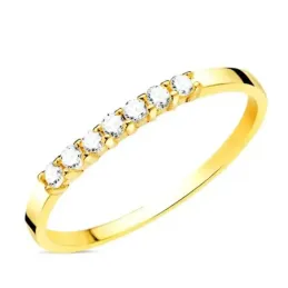 Sortija en Oro de 18k con 7 diamantes de 0.022ct.
