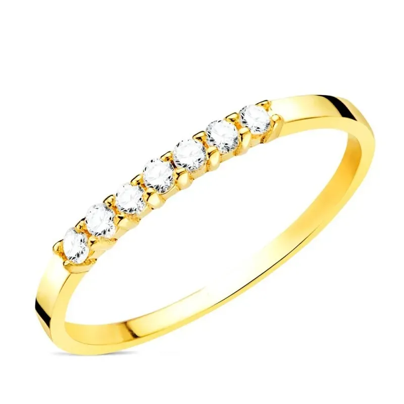 Sortija en Oro de 18k con 7 diamantes de 0.022ct.