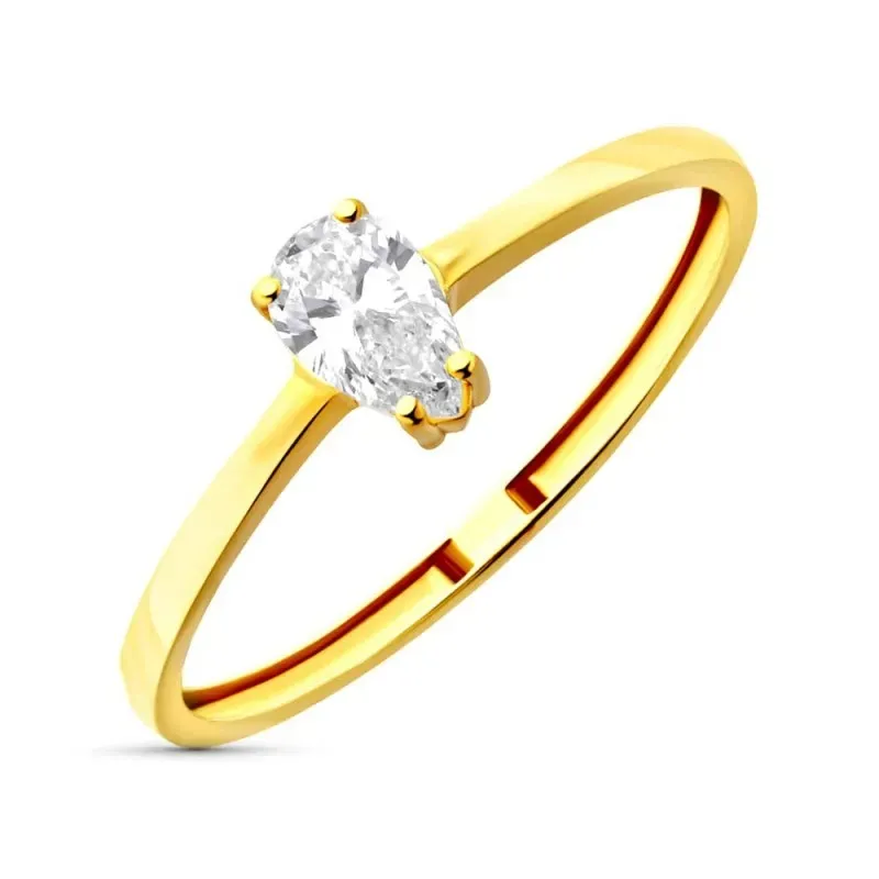 Sortija en Oro de 18k con diamante de laboratorio en el centro con 0.
