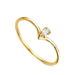 Sortija en Oro 18k pico con diamante de laboratorio talla marquis 0.0