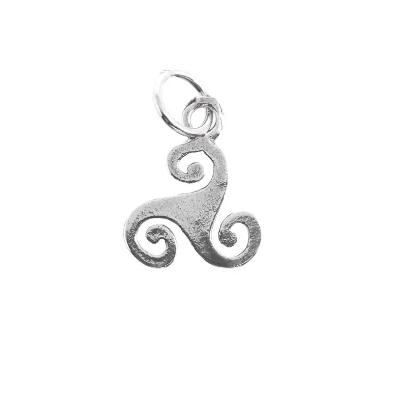Trisquel plata Ley 925m colgante amuleto 16 mm. macizo unisex