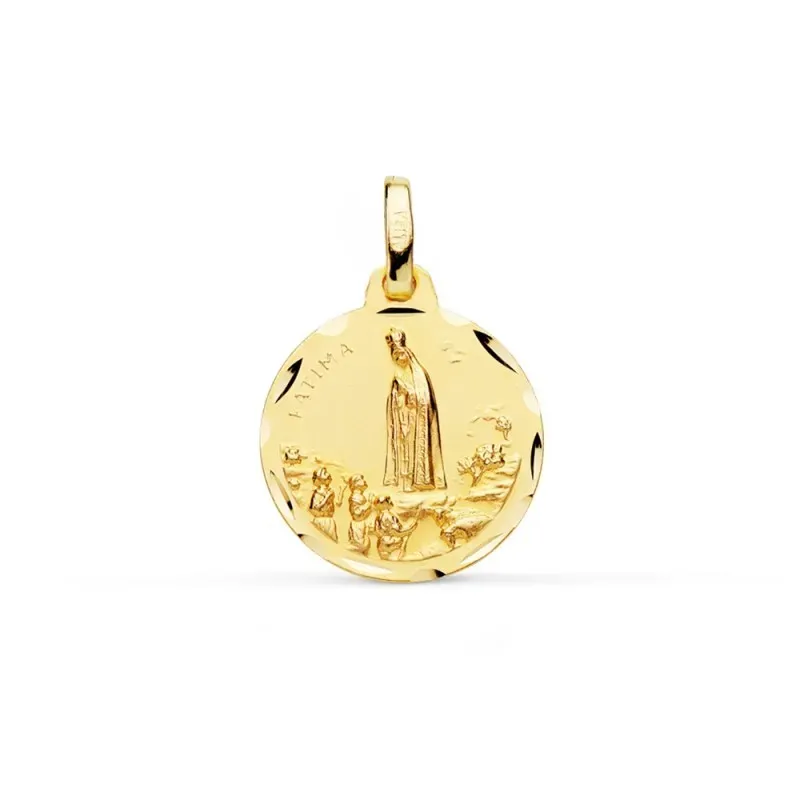 Medalla oro 9k Virgen de Fátima 16mm. [AA0682]