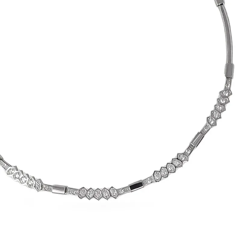 Gargantilla oro blanco 18k [580]