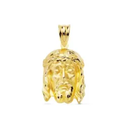 Cabeza rostro oro 18k Cristo Buena Muerte 23mm. [AA7393]