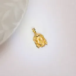 Cabeza rostro oro 18k Cristo Buena Muerte 23mm. [AA7393]