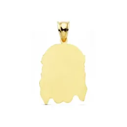 Colgante oro 18k 27mm. cabeza rostro de Cristo de la Buena Muerte detalles tallados