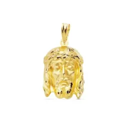Cristo de la Buena Muerte colgante oro 18k unisex 21 mm. detalles rea