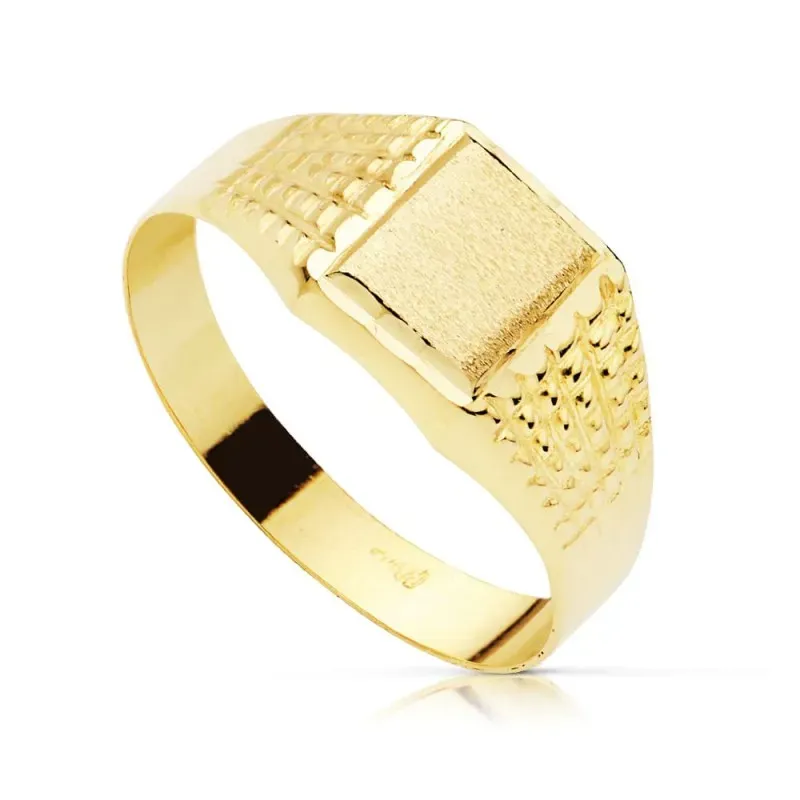 Sello oro 18k cadete 7mm. tallado hueco grabación incluida [AA7347GR]
